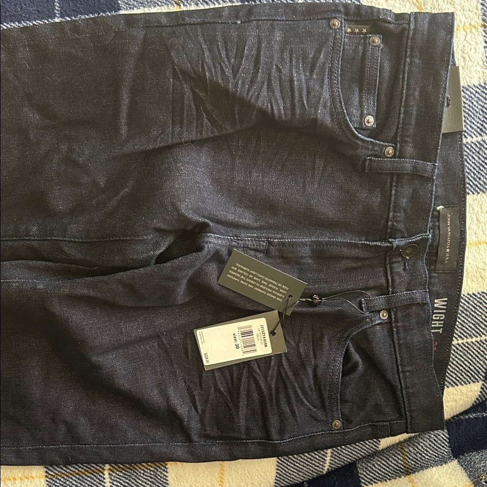 John Varvatos Slim Straight Jeans — Dark Indigo